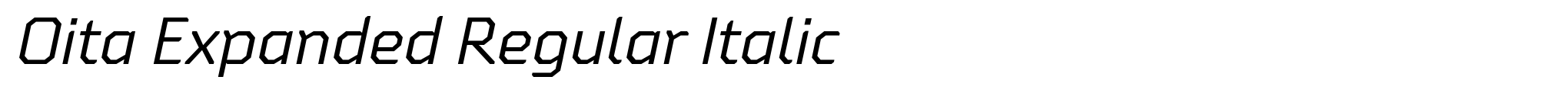 Oita Expanded Regular Italic image